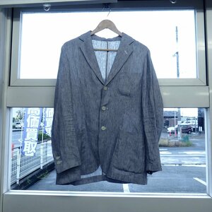 THE SUIT COMPANY アンジェリコ ANGELICO リネン100% ストライプ 175cm-6Drop 春夏 テーラードジャケット 美品 /2307C