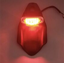 LED テールライト 汎用 E4 リアフェンダー 12V テールランプ バイク ツインテール バイク オートバイ 汎用 ブラック Y0538_画像4