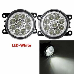 フォグランプユニット LED 汎用 日産 スズキ ジムニー JB23 JB43W シエラ アルト スイフトRS ZC ZD ZD72S ホワイト 白 左右1セット Y0287