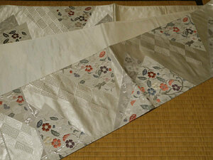 正絹 新品・未仕立て品　能装　タグ付き　西陣証紙付き　袋帯