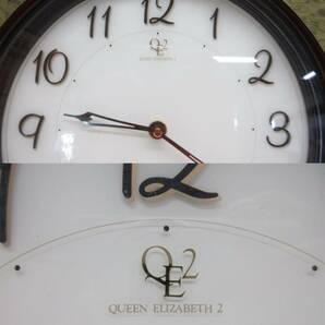 07Y035 【 中古品 】 Queen Elizabeth2 RHYTHM/JAPAN 壁掛け時計 [ 直径(約)32cm / 奥行(約)4.5cm ] 動作未確認 現状渡しの画像2