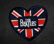 ハートユニオンジャック英国旗■新品■『ビートルズ』THE BEATLES バンド刺繍ワッペン■激渋■ミリタリー 大型二輪車 オートバイ バイク _画像5