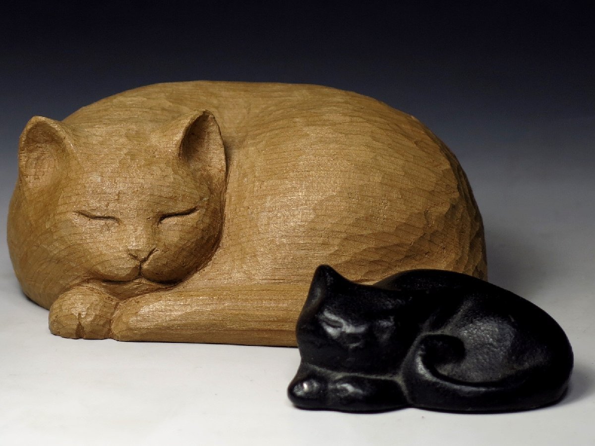 ヤフオク! -「猫 木彫り」(アンティーク、コレクション) の落札相場 