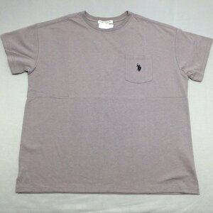 【送料無料】【新品】US.POLO.ASSN レディース半袖Tシャツ（コットン100％ ゆったりタイプ）　フリー(Ｍ～L)　　 ラベンダー★12259