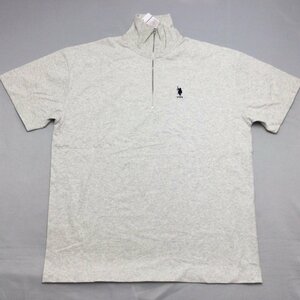 【送料無料】【新品】US.POLO.ASSN レディースハーフジップTシャツ（コットン100％ ゆったりタイプ） フリー(Ｍ～L) 　オートミール★475