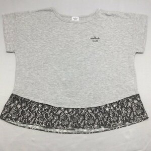 【送料無料】【新品】Hallmark レディース半袖カットソー＜Tシャツ＞（フェイクレイヤード ゆったりタイプ）　　M　　モクグレー★12205