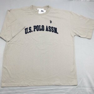 【送料無料】【新品】US.POLO.ASSN メンズ半袖Tシャツ（コットン100％ ゆったりタイプ） 　L 　　サンドベージュ★31206