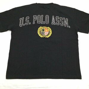 【送料無料】【新品】US.POLO.ASSN　メンズ半袖Tシャツ（コットン100％　ゆったりタイプ） 　M 　 ブラック★22235