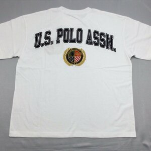 【送料無料】【新品】US.POLO.ASSN　メンズ半袖Tシャツ（コットン100％　ゆったりタイプ） 　L 　 ホワイト★22235