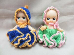 昭和レトロ　キューピー人形　手編みドレス付