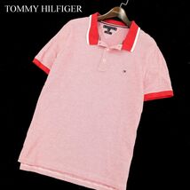 TOMMY HILFIGER トミーヒルフィガー 春夏 SLIM FIT ロゴ刺繍★ 半袖 ポロシャツ Sz.XL　メンズ 大きいサイズ　A3T08777_7#A_画像1