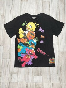 セサミストリート ハロウィン Ｔシャツ 黒 S キャラクター モンスター mkw.tokyo1704