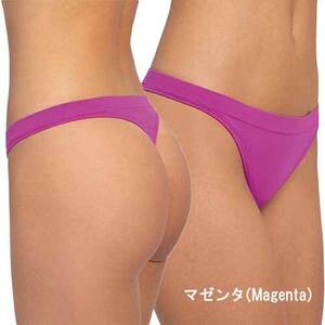 Tバック ショーツ 下着 パンツ ビキニ レディースショーツ 美尻 ブラジリアンカット　Sサイズ　マゼンタ(Magenta) 40600