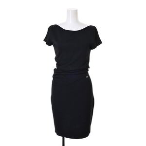  beautiful goods CHANEL rayon . twist One-piece 34 black Chanel KL4BL2AL00