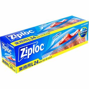 ziploc 旭化成 フリーザーバッグ ダブルジッパー 冷凍解凍用 Lサイズ 24枚入り X6箱