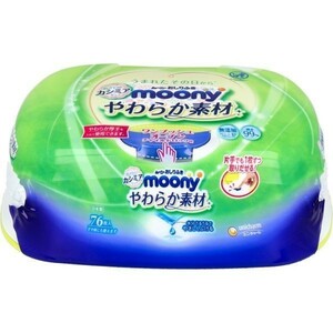  for baby pre-moist wipes Uni * charm m- knee soft material purified water 99% body 76 sheets entering X4 box 