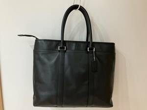 ★COACH コーチ★メンズ トートバッグ ビジネスバッグ★スムース レザー★ブラック★