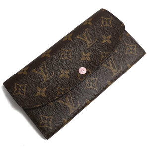 LOUIS VUITTON ルイ・ヴィトン ポルトフォイユ・エミリー 長財布 モノグラム ブラウン ローズバレリーヌ M61289 ICタグ 訳アリ 中古