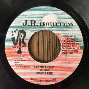 ★試聴！1992！鬼キラー！DECLARATION OF RIGHTS riddim！【Junior Reid - Friend Enemy】7inch J.R. Productions JA