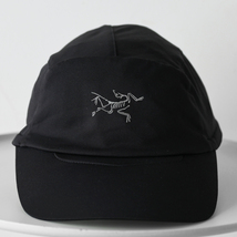 ほぼ未使用 ARC'TERYX MOTUS CAP アークテリクス ストレッチ ジャージ キャップ ブラック 黒 廃番品 / 登山 キャンプ トレイルランイング_画像2