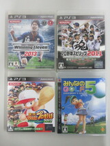 【即決】まとめ売り 4本 PS3 ワールドサッカーウイニングイレブン2013/プロ野球スピリッツ2011/実況パワフルプロ野球2012/みんなのGOLF5_画像1