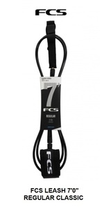 送料無料(一部除く）▲2023 FCS Classic Regular Leash 7ft　クロ(新品)リーシュコード