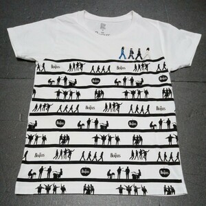 ● graniph「THE BEATLES Tシャツ 1枚」着丈：約58cm／身幅：約42cm　半袖 表記サイズSS　シャツ ビートルズ グラニフ シルエット ボーダー