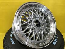 215/65R16 200系 ハイエース 新品 シュタイナー FTX 16インチ メッシュ 深リム シルバー 新品 ナンカン FT-9 ホワイトレター ゴツゴツ_画像3