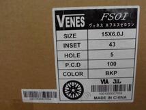 185/60R15 新品 夏タイヤホイール VENES 15インチ 6.0J +43 5H100 グッドイヤー エフィシェントグリップ 185/60-15 組込済 4本セット_画像6