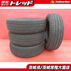 1731 送料無料 中古 夏タイヤ 185/70R14 ヨコハマ BluEarth AE01F 2020年製 4本 タイヤのみ ノート フリード カローラ