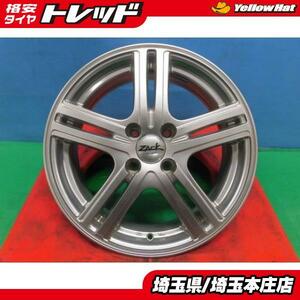 アクア ラクティス 中古 ブリヂストン トップラン 15インチ アルミホイール 6j 4H100 +38 4本セット スタッドレス用 スペア用等に