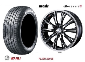 取寄せ品 4本SET WED レオニスRT M 7.0J+42 5H-114.3 ワンリ AS028 225/60R17インチ アルファード 30系 ヴェルファイア ハイブリッド