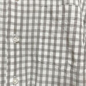 B&Y ユナイテッドアローズ コットンリネンギンガムチェックシャツ S 美品の画像3