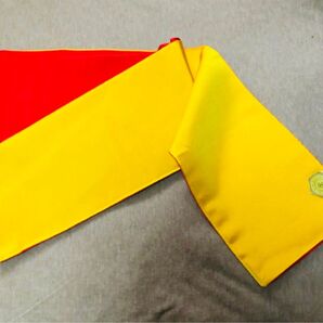 「新品」半幅帯 赤×黄色