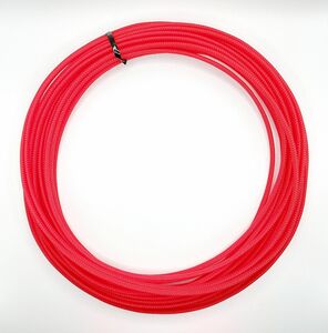 新品未使用【約10m/幅4mm】編組スリーブ (PETチューブ) 赤レッド　ケーブル被覆用　ケーブル保護
