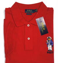 【新品】ラルフローレン ■ ポロベア 鹿の子ポロシャツ ■ メンズ M / EU L ■ レッド 赤 POLO RALPH LAUREN 正規品 _画像1