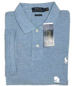 【新品】ラルフローレン ■ 鹿の子ポロシャツ ■ メンズ XL / US L ■ ブルーヘザー POLO RALPH LAUREN 正規品