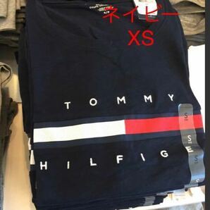 新品 値札付きセール[XS]Tommy Hilfiger(トミーヒルフィガー) Tシャツ半袖 ネイビーの画像1