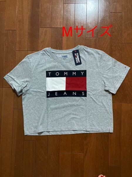 新品　タグ付き セール[M]Tommy Hilfiger(トミーヒルフィガー)　半袖Tシャツ半袖 グレー