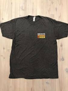 BURGER&BEER バーガーアンドビール 半袖Tシャツ Lサイズ タルテックス インペリアルバレー カリフォルニア 西海岸 スタッフ ユーズド 古着