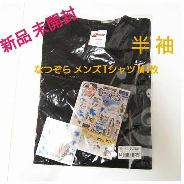NHK朝ドラ 「なつぞら」メンズ 半袖 Tシャツ ブラック Bロゴ Mサイズ 1枚