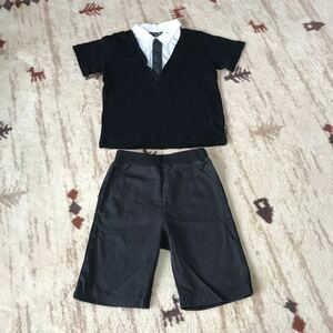  postage 230 jpy * superior article * Comme Ca Ism 100cm formal suit top and bottom set man man . short sleeves shorts go in . type presentation 