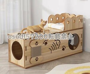 超美品★ ねこハウス 猫小屋 室内用 猫 ネコ キャット おしゃれ ベッド 家 かわいい カントリー家具 ベッド かわいい 木製 猫の家 猫舎