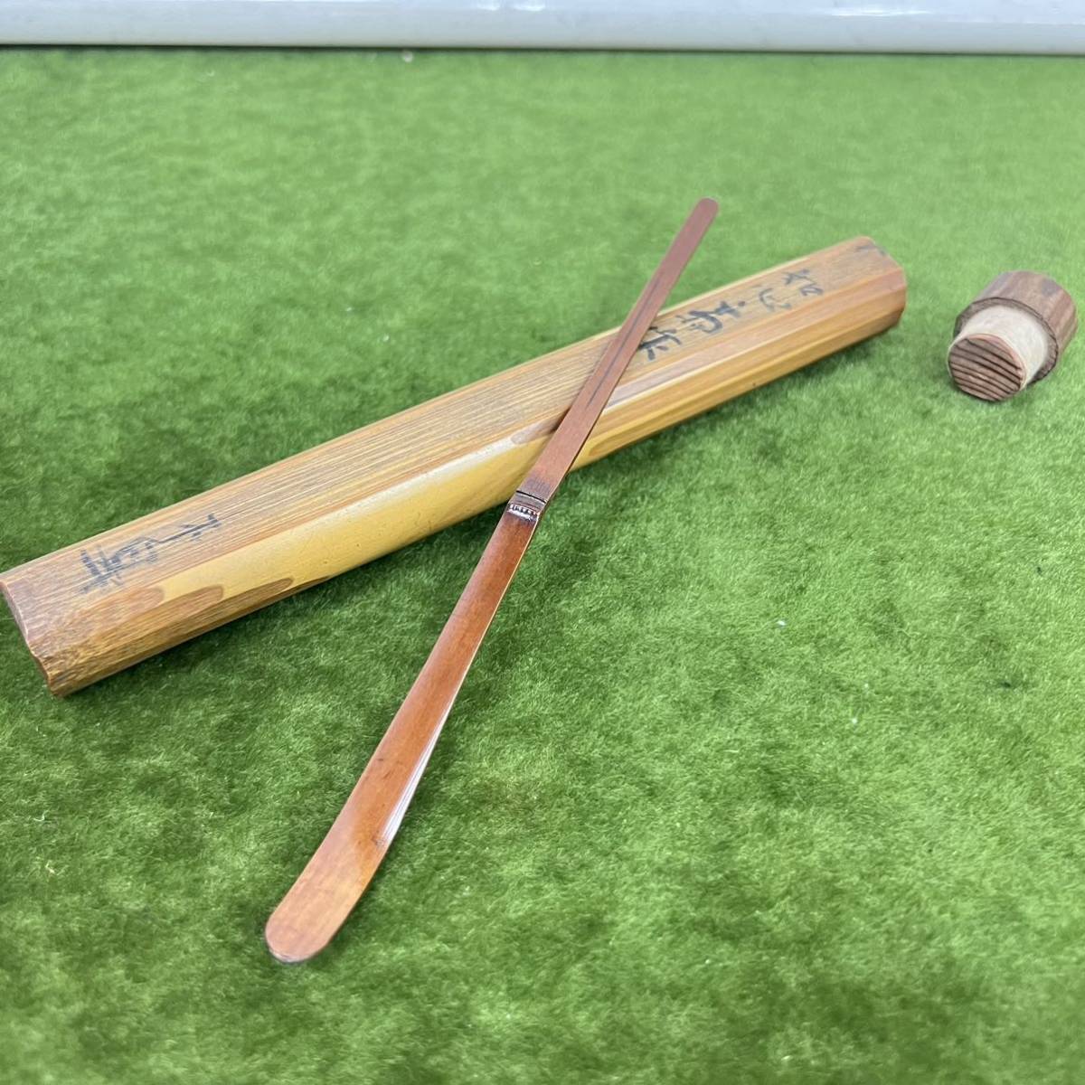 長期保管品/中国茶道具/煎茶道具/竹製茶杓如心斎?作/茶杓入れ| JChere