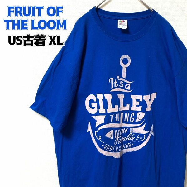 US古着 FRUIT OF THE LOOM フルーツオブザルーム 半袖Tシャツ ゆるだぼ XL プリント ヴィンテージ