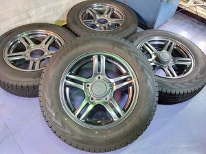 ジムニー純正【冬タイヤ 付き】ジムニー JB23 ランドベンチャー【富山】冬 175/80R16 ヨコハマ 中古4本 スズキ純正 アルミ 車検対応 