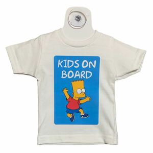 送料込み★シンプソンズ 子供が乗ってます KIDS ON BOARD アメリカアニメ キャラクター Simpsons バート カーアクセサリー ミニTシャツ新品