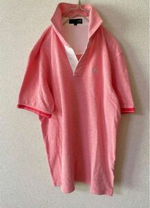 23区golf ゴルフウェア ポロシャツ ピンク 麻 ポロシャツ