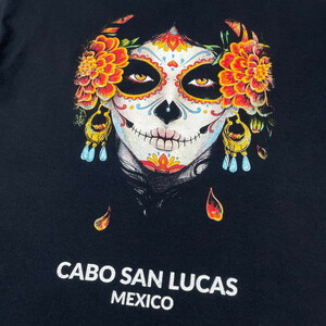 cabo san lucas メキシカン アートメイク スーベニア プリント Tシャツ メンズXL相当