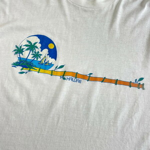 80年代 USA製 TOUGH TEE BELTON ハワイ プリントTシャツ メンズXL
